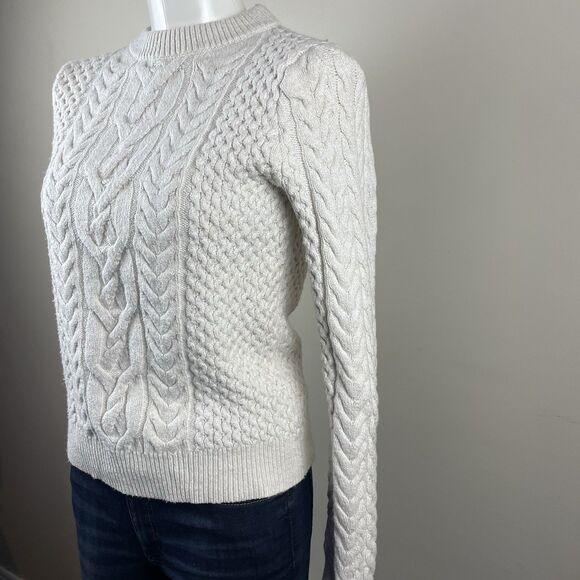 Nili Lotan Target Fisherman Sweater Size XXS Cream Cable Knit Preppy Classic L - Picture 3 of 9
